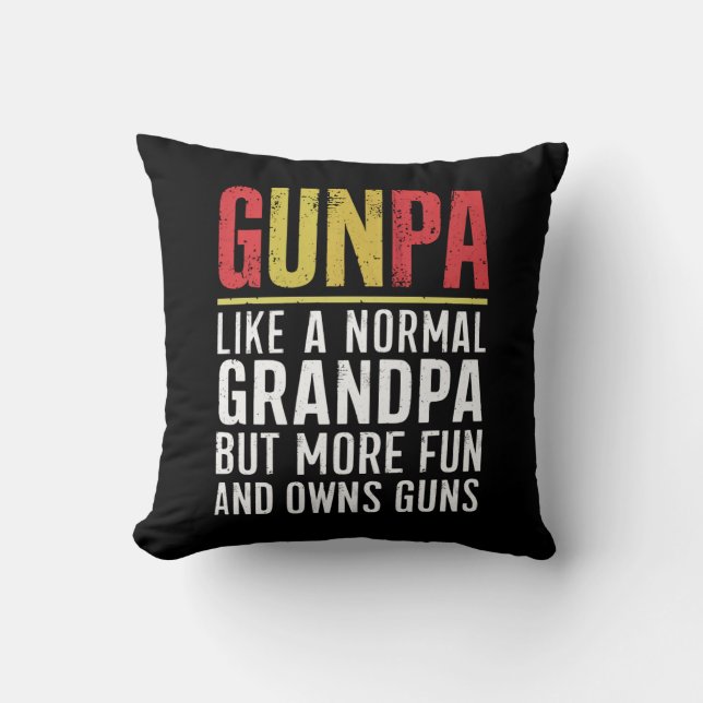 Coussin Papi comme un grand-père normal mais plus amusant  (Recto)