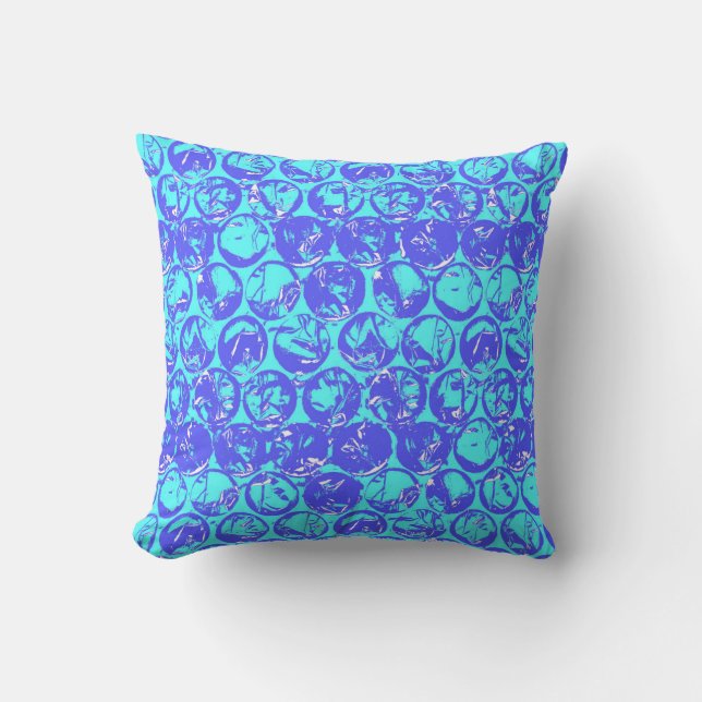 Coussin Papier à bulle d'art pop (Recto)