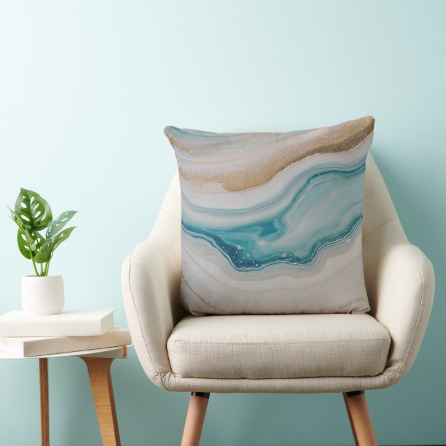 Coussin Papier à grilles Agate Seascape (Chaise)
