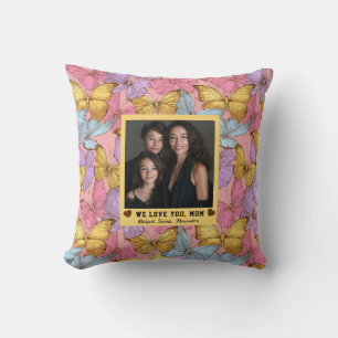 Coussin Papier Camouflage Papillon Belle-Mère Décorative O