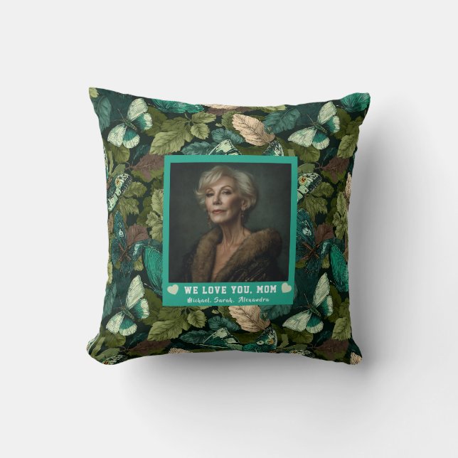 Coussin Papier Camouflage Papillon Décoration de chambre d (Recto)