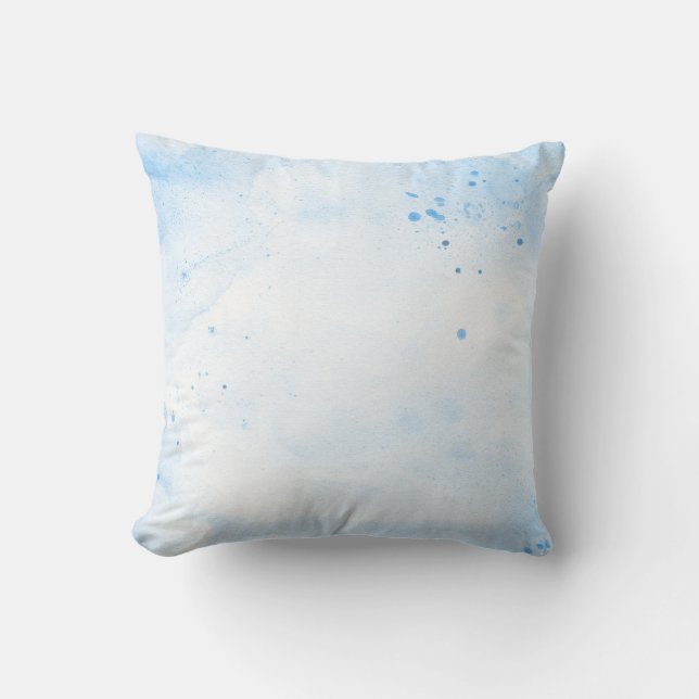 Coussin papier d'aquarelle bleu Arrière - plan (Recto)