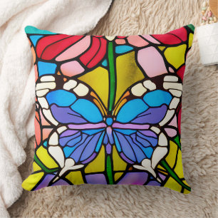 Coussin Papier de verre papillon d'art