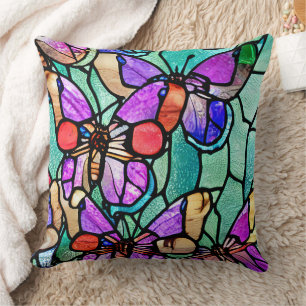 Coussin Papier de verre papillon d'art