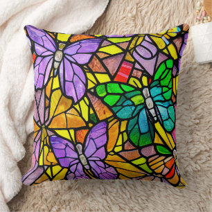 Coussin Papier de verre papillon d'art