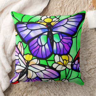 Coussin Papier de verre papillon d'art