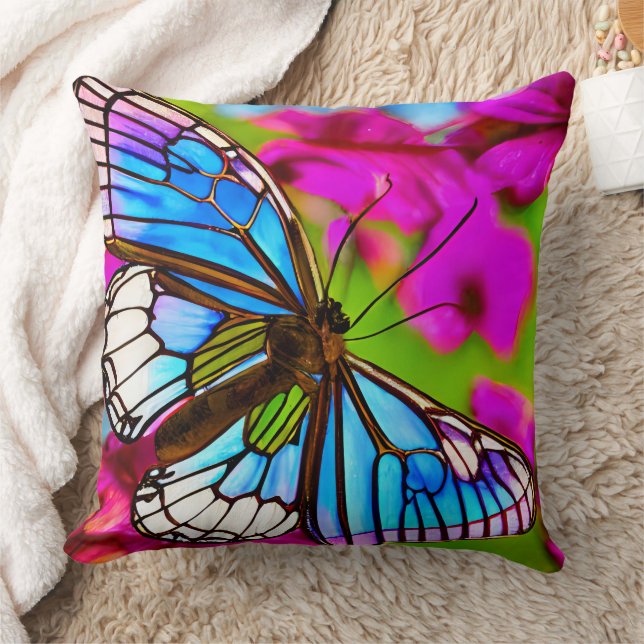 Coussin Papier de verre papillon d'art (Couverture)