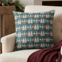 Papier d'emballage Arbres Décorés Oiseaux d'Hiver