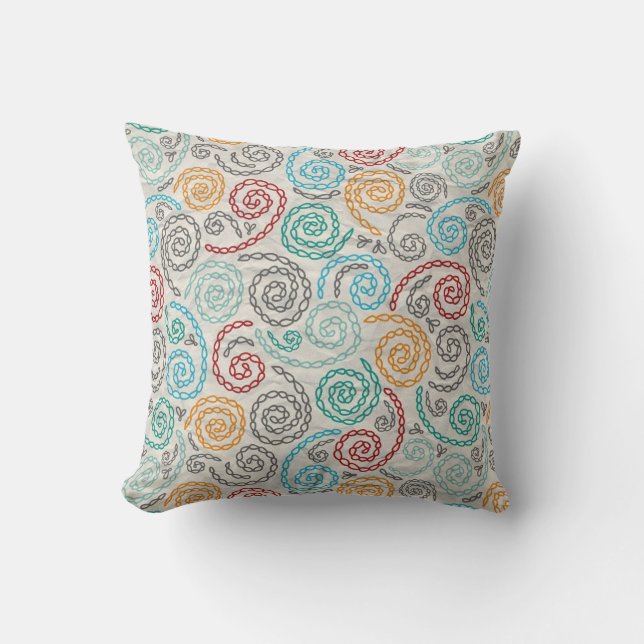 Coussin Papier fripé par fantaisie de broderie (Recto)