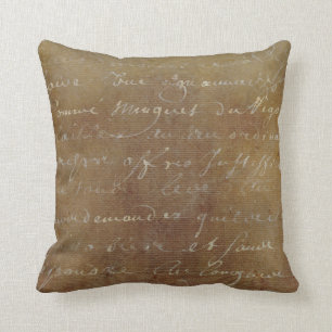 Coussin papier parcheminé bronzage de manuscrit français
