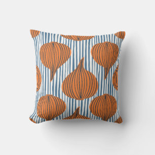 Coussin Papier peint à base d'ampoule d'oignon dessiné à l