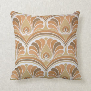 Coussin Papier peint Brown orange Vintage