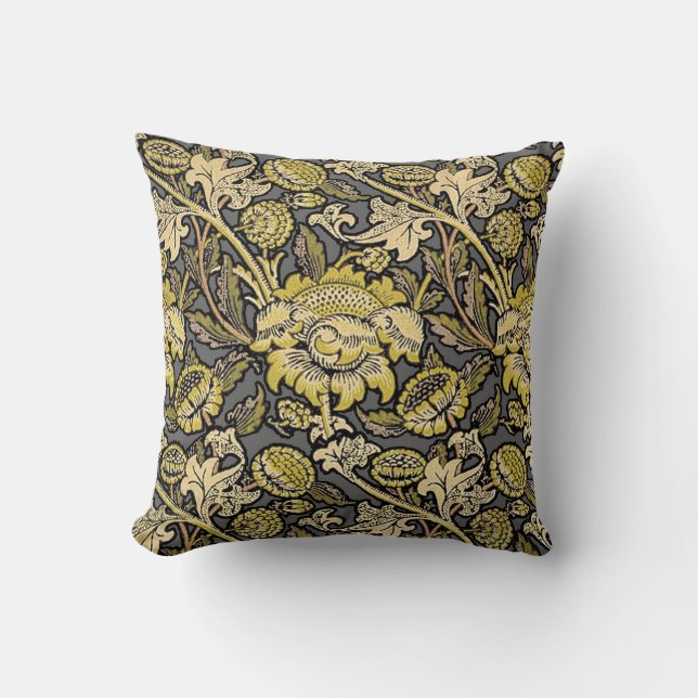 Coussin Papier peint Floral Arts Crafts de William Morris  (Recto)