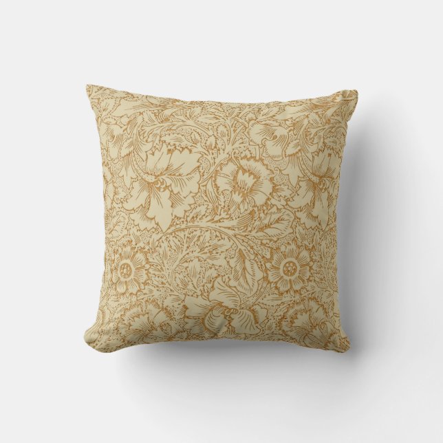 Coussin Papier peint floral Poppy de William Morris (Recto)