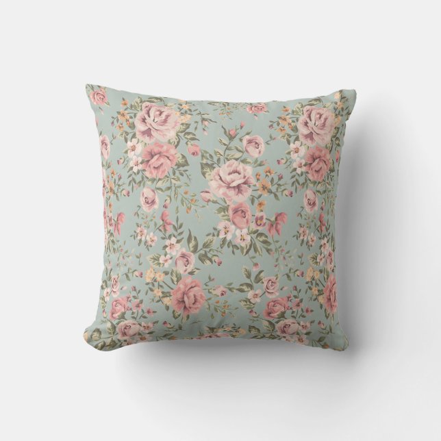 Coussin Papier peint floral vintage (Recto)