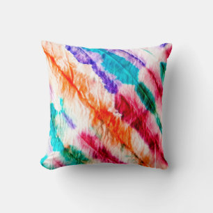 Coussin Papier peint géométrique. Design vintage. Shibori