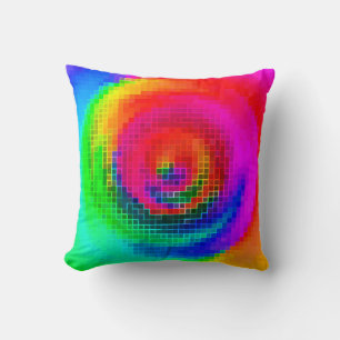Coussin Papier peint géométrique multicolore motif abstrai