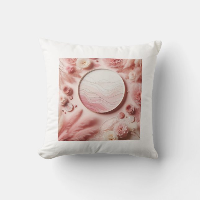 Coussin Papier peint Soft Pink" (Recto)