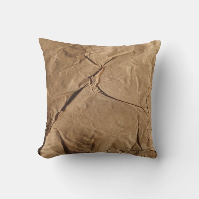 Coussin Papier Recyclé : Texture écologique. (Recto)