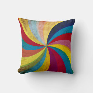 Coussin Papier rétro Grunge, arrière - plan tourbillon col