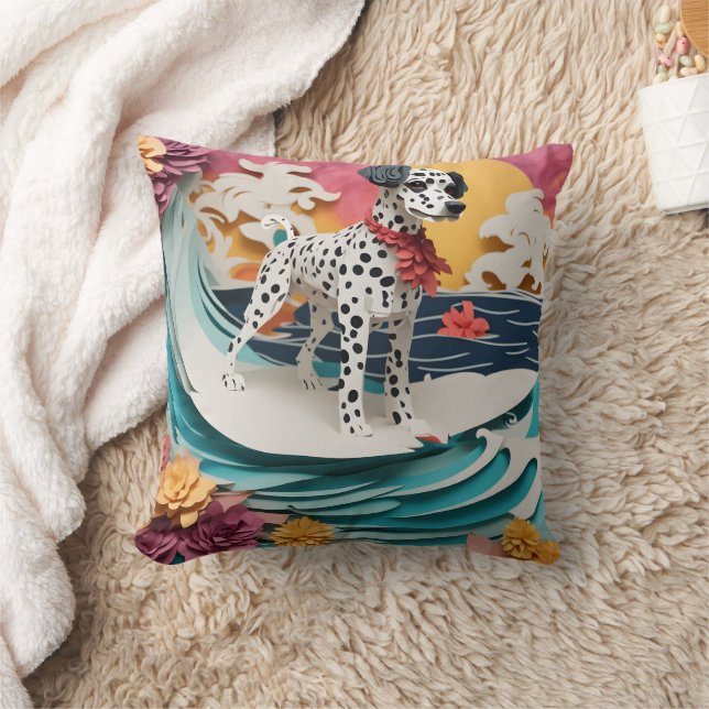 Coussin Papier Rococo Dalmatien Surf Couleurs Pastel (Couverture)