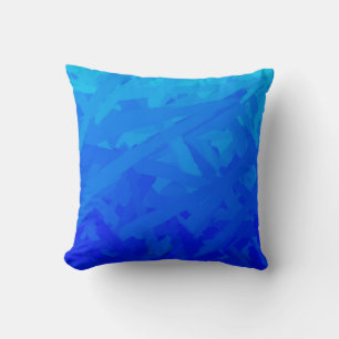 Coussin Papier Tissu Abstrait Gradient Bleu