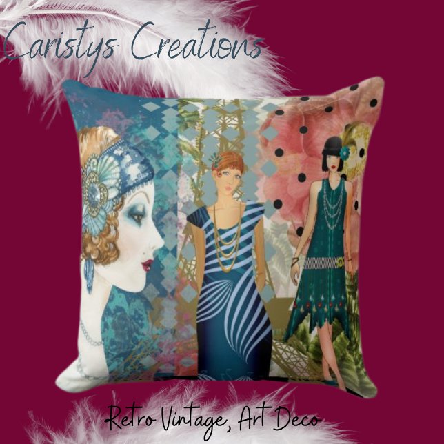 Coussin Papiers Art déco (Créateur téléchargé)