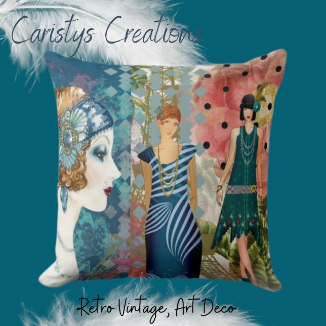 Coussin Papiers Art déco (Créateur téléchargé)