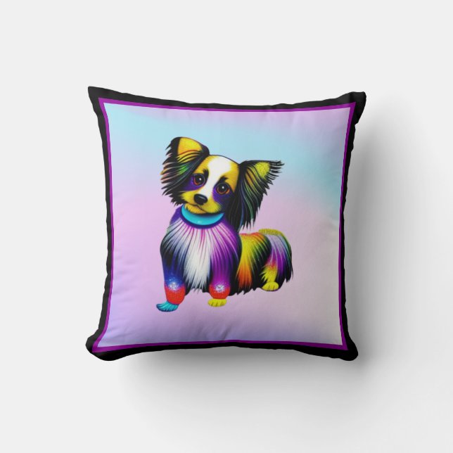 Coussin Papillion Pop Art Pastel (Recto)