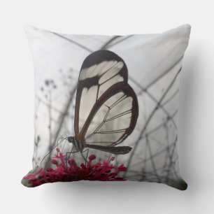 Coussin Papillon à ailes de verre sur l'oreiller à jet de