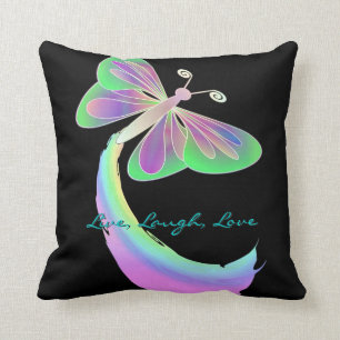 Coussin Papillon à gluten sur le noir Par : Mendi