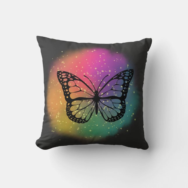 Coussin Papillon aquarelle (Recto)