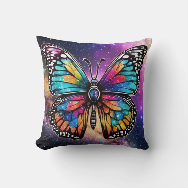 Coussin Papillon aquarelle (Recto)
