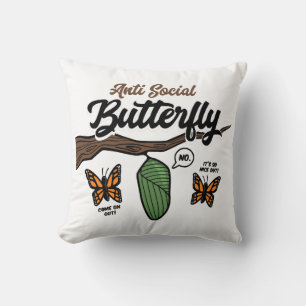 Coussin Papillon Asocial