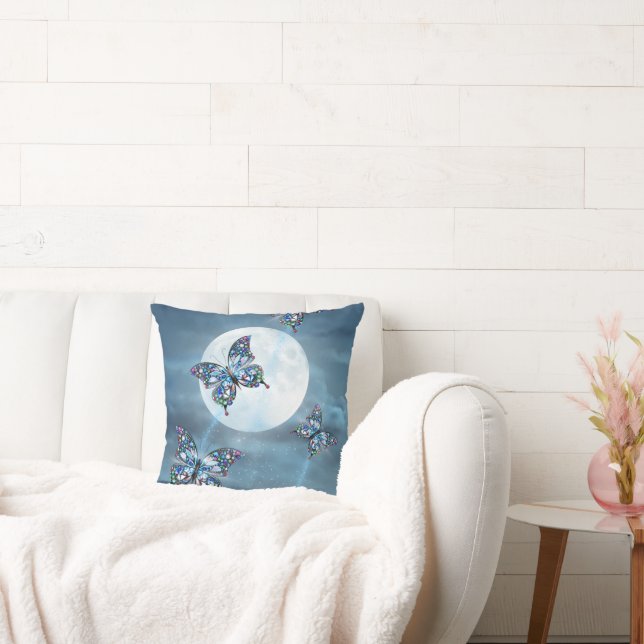 Coussin Papillon au Clair de Lune (Canapé)