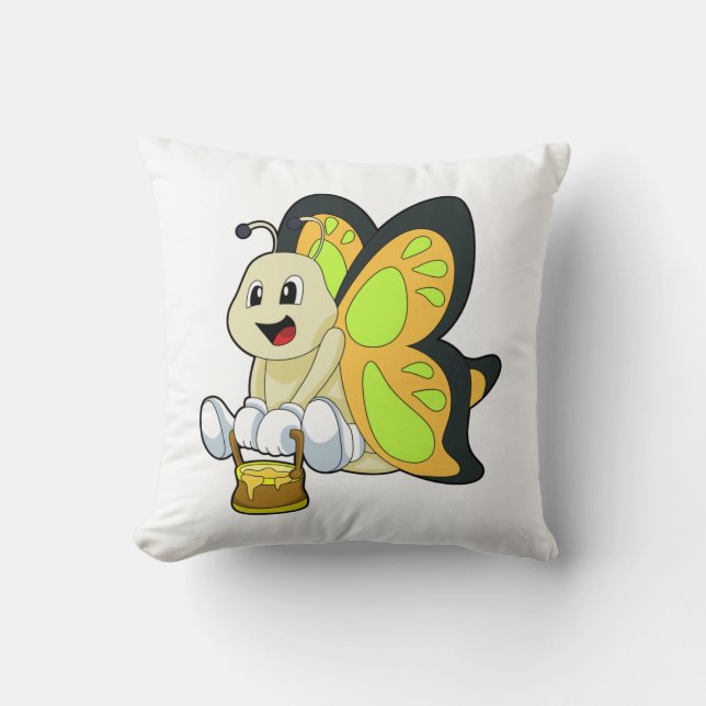 Coussin Papillon au miel (Recto)