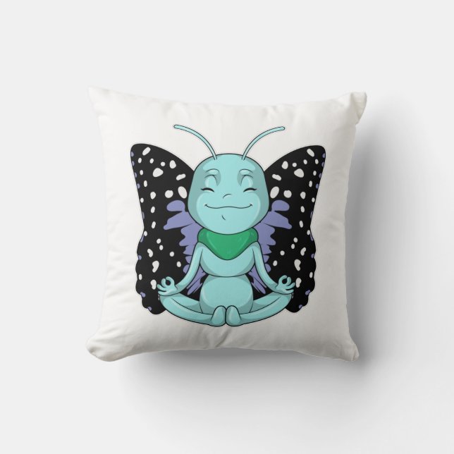Coussin Papillon au Yoga Stretching Legs (Recto)