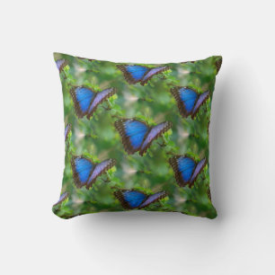 Coussin Papillon bleu