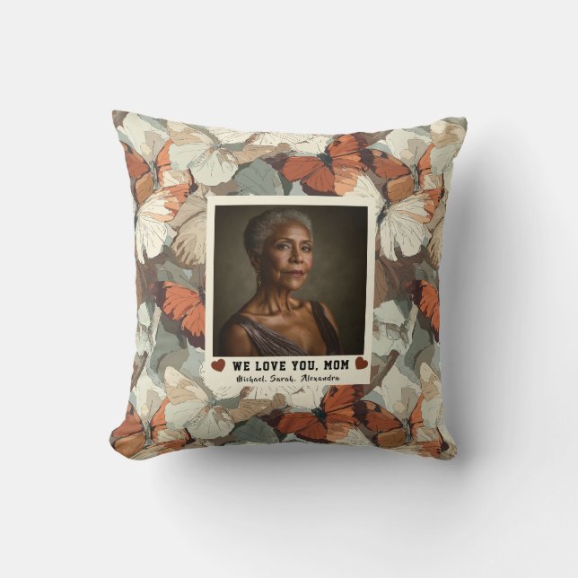 Coussin Papillon Camo  Meilleure Maman Chien Déco Maison F (Recto)