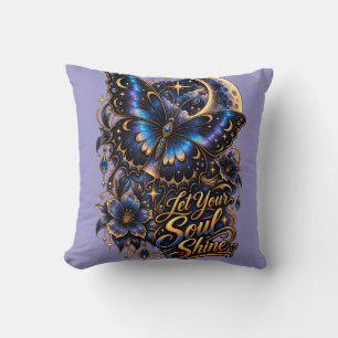 Coussin Papillon Céleste "Laissez Votre Âme Briller" Couss
