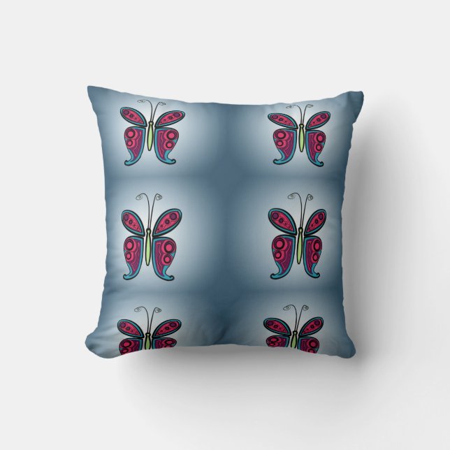 Coussin Papillon coloré (Recto)