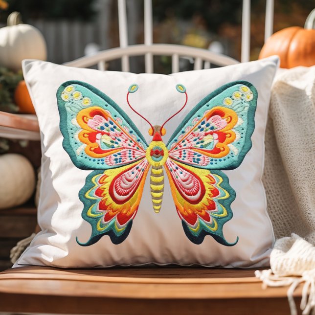 Coussin Papillon coloré (Créateur téléchargé)