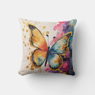 Coussin Papillon coloré