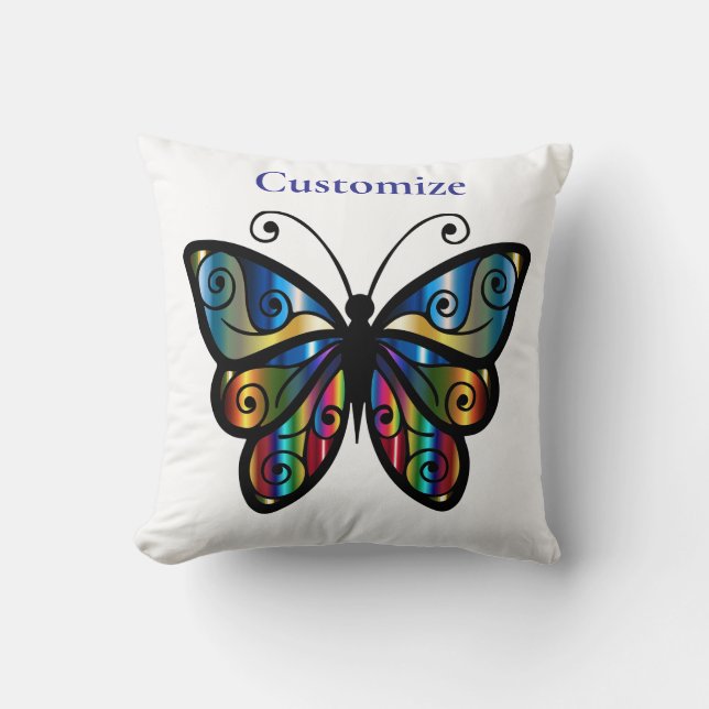 Coussin Papillon Coloré Thunder_Cove (Recto)