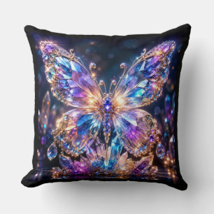 Coussin Papillon Cristal Arc-en-Ciel Étincelle Colorée