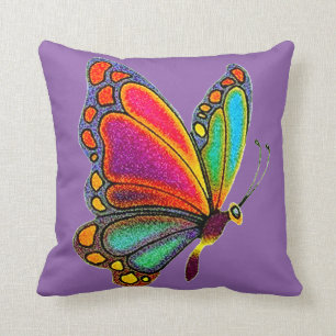 Coussin Papillon d'arc-en-ciel