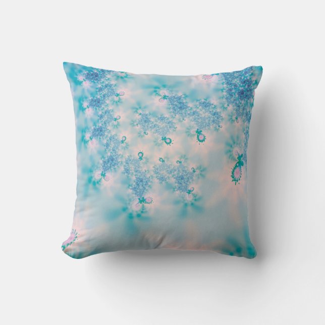 Coussin Papillon d'art de méditation bleu calme (Recto)