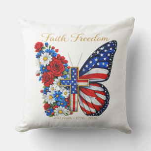 Coussin Papillon de la foi et de la liberté 250e anniversa