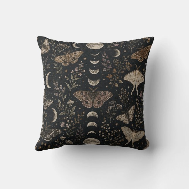 Coussin Papillon de Lune Céleste Sorcière Gothique Botaniq (Verso)