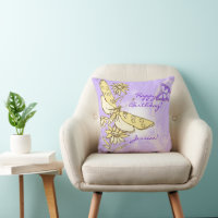 Papillon de pêche pourpre Lancer l'oreiller